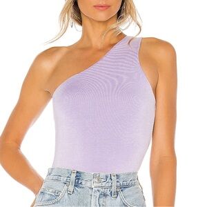 Superdown - Devonte One Shoulder Bodysuit - Lavender - Size M